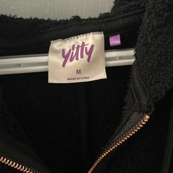 Yitty Cozy Black Onesie with Heart Pockets - Picture 6 of 12